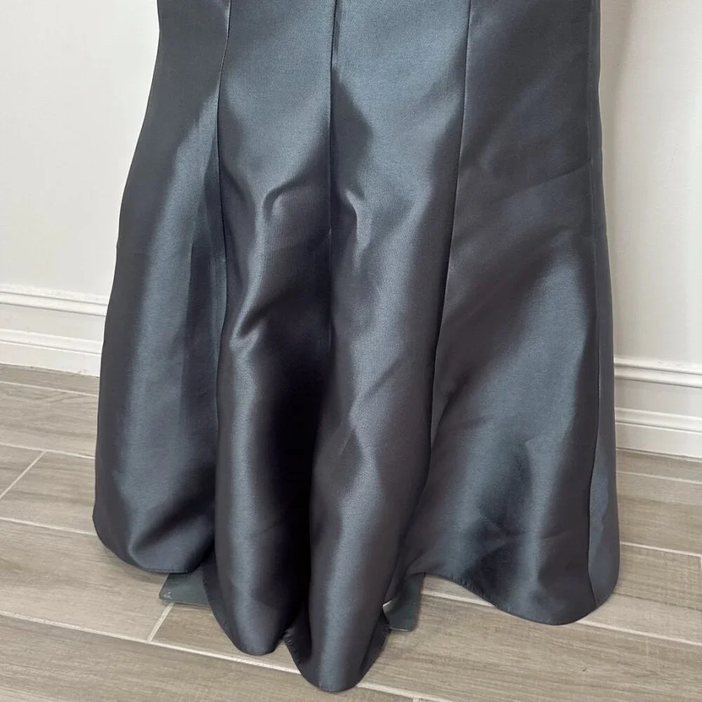 Alvina Valenta Maids Strapless Mikado Trumpet Gown Dress with Peplum Detail 9265 - Picture 13 of 16